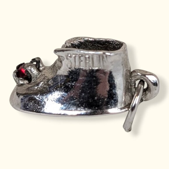 Vintage Sterling Silver Shoe Charm - Picture 3 of 5